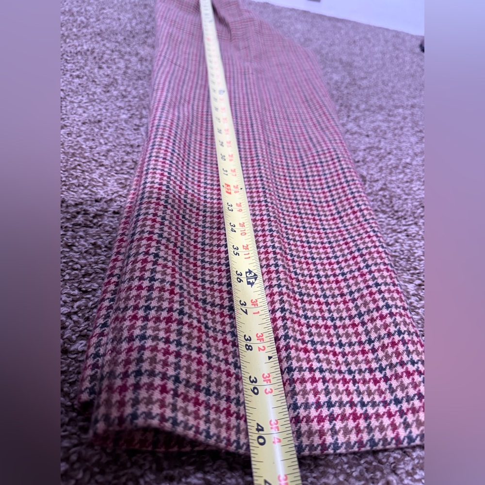 Koret of California 80s/90s Pants, Tartan Wool Mixed Checks, Vintage High Waist - Picture 6 of 9